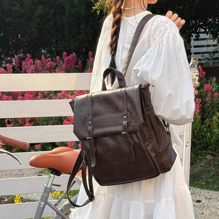 Women Casual Backpack PU Leath - Leather Backpack Vintage review and price