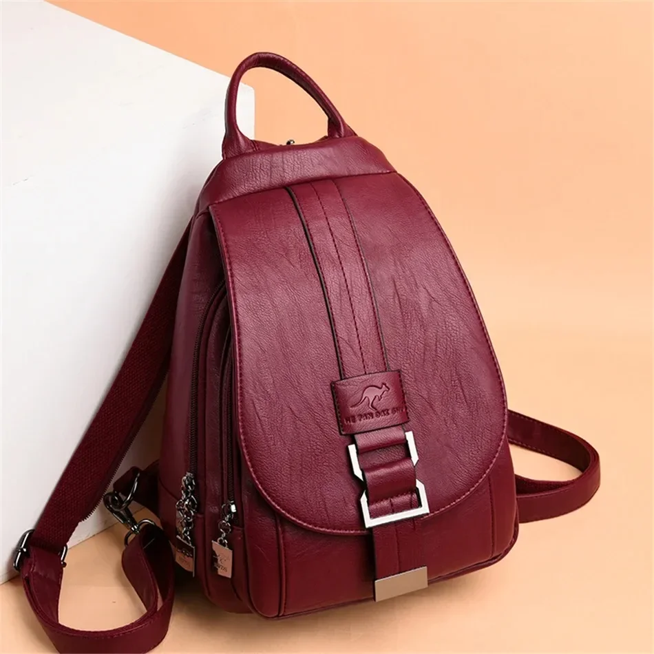 Multifunctional Women Leather  - Leather Backpack Vintage review and price