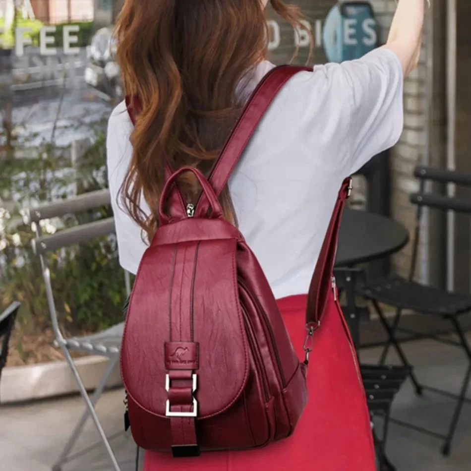 Multifunctional Women Leather  - Leather Backpack Vintage review and price