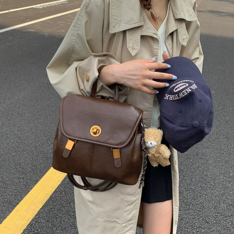 2026 Women's Vintage Brown Fau - Leather Backpack Vintage review and price