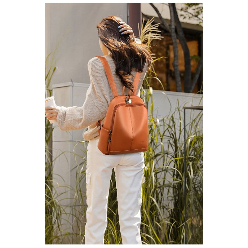 New Korean Soft pu Leather Lar - Leather Backpack Vintage review and price