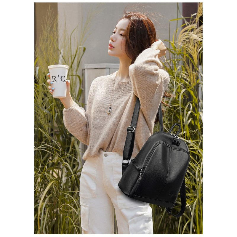 New Korean Soft pu Leather Lar - Leather Backpack Vintage review and price